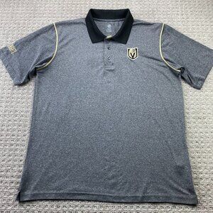 Vega Golden Knights Golf Shirt Extra Large XL Gray NHL Hockey Las Vegas Sin City